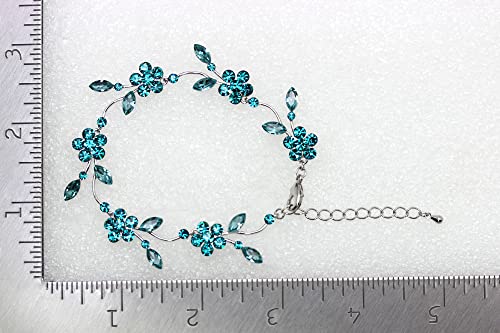 Image of Faship Gorgeous Rhinestone Crystal Floral Necklace Earrings Set