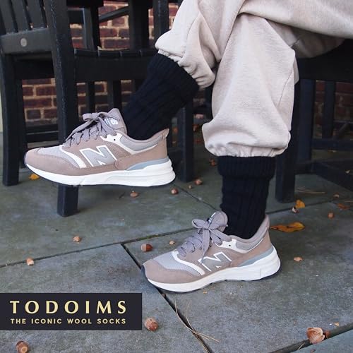 Image of 92% Merino Wool Socks Crew Cozy Heavyweight Home Travel Outdoor Super- Soft Socks, 100% Made in Mongolia