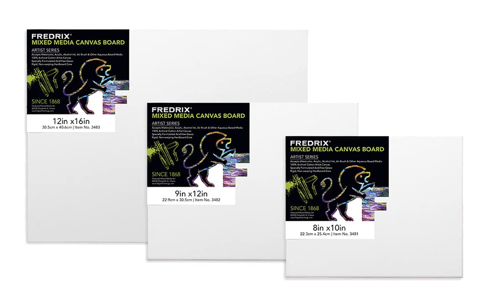 Fredrix Mixed Media Canvas Board Primed Cotton (12x16)"