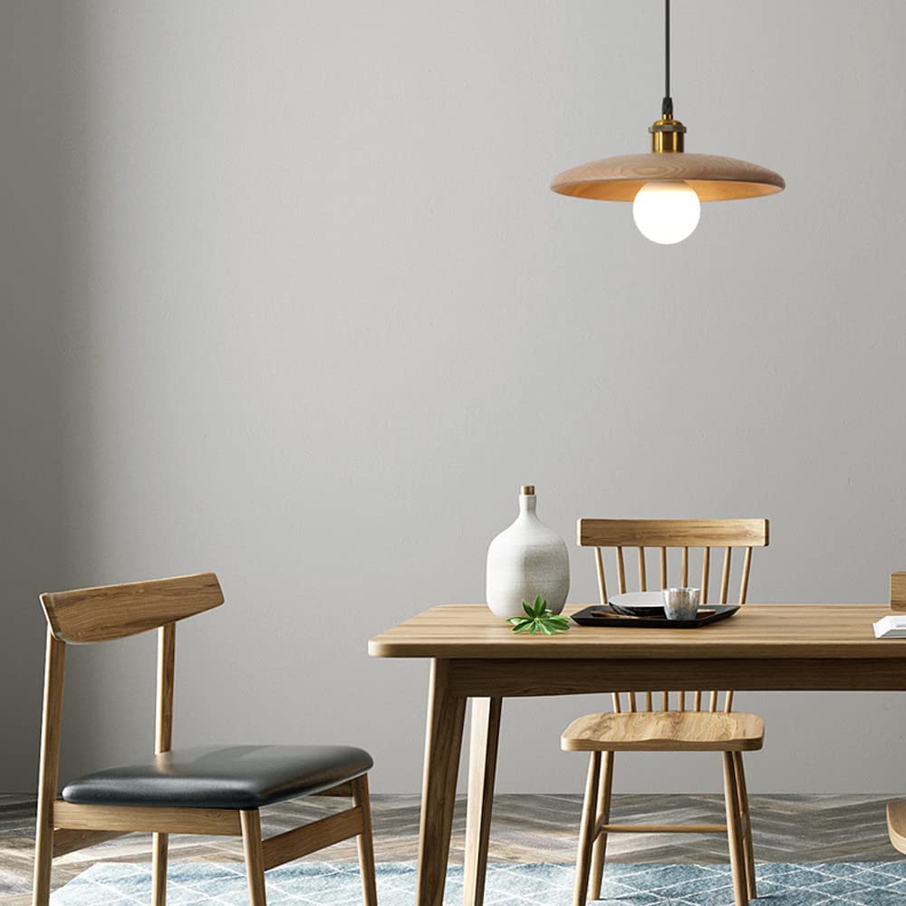 Mini lampa wisząca w stylu vintage z drewnianym abażurem, regulowanym przewodem Lampa do salonu Sufitowa oprawa oświetleniowa do wyspy kuchennej Kawiarnia Oświetlenie wewnętrzne Star of Light