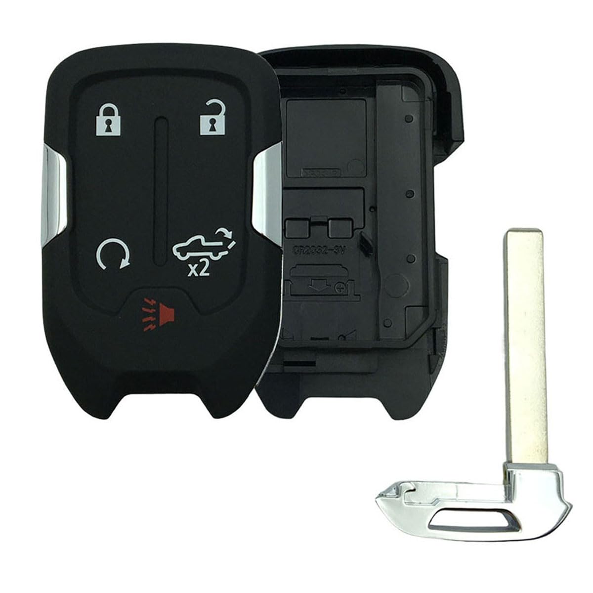 Replacement Key Fob Shell Case Fits for 2019 2020 2021 2022 2023 Chevy Silverado GMC Sierra 1500 2500HD 3500HD Keyless Entry Remote Control Key Cover (5 Button)