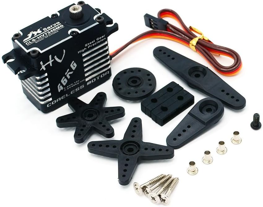 JX Servo CLS-HV7346MG 46KG HV Waterproof Steel Gear Full CNC Aluminium Shell Digital Standard Servo for Helicopter RC Vehicle Robot