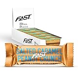 FAST BRANDS Salted Caramel Peanut Crunch, 20 Gram Protein Bars (Pack of 12)