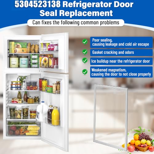 Image of Upgraded 5304523138 Refrigerator Door Gasket for Frigidaire Electrolux | 41.75″x28.8″ 5304523138 Replace 4960976 AP6979836 PS12746500 Fresh Food Door Gasket Replacement Fit FFHI1835VS0 FFTR2045VD0