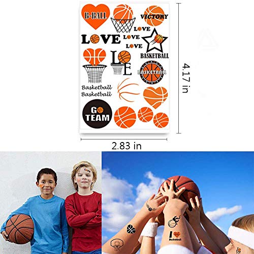 300Pcs Basketball Motivational Tattoos Temporary For Kids - Basketball Baby Shower/Birthday Party Supplies Sports Party Goodie Bag Stuffers Favors Prize(24 Sheets) #TOP2
