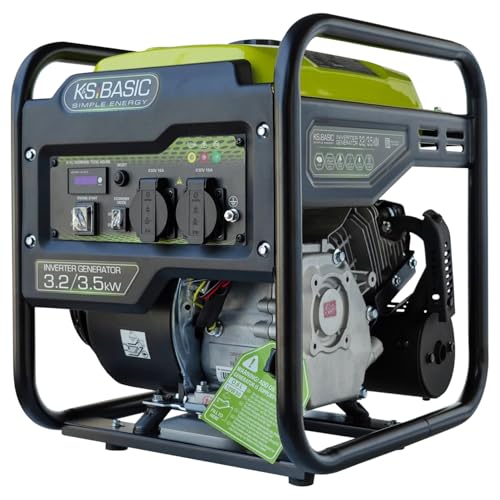 K&S BASIC KSB 35i Inverter-Generator 3,5 kW, stromerzeuger Inverter hat stabile Ausgangsspannung, EURO-5-Benzinmotor, notstromaggregat mit 100% Kupferwicklung, generator Inverter