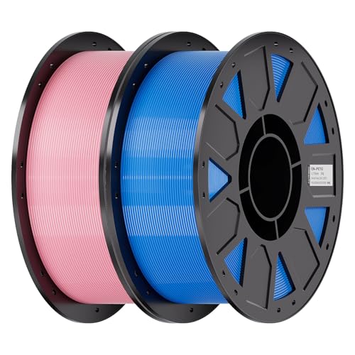 Image of Creality Ender PETG 3D Printer Filament 1.75mm 2KG (4.4bs), High Precision, Strong Toughness, Odorless, Better Flow, Moistureproof 3D Printing Ender PETG Filament, Pink & Tech Blue