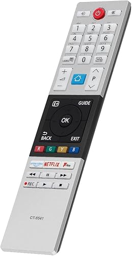 Toshiba CT-8541 Remote Control for Smart LED LCD TVs with Prime Video Netflix F play Freevieww Buttons - Compatible with Multiple Models 40L3863DB, 43VL5A63DB, 58U2963DB, 30101774, RC42150P,