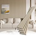 POHARE 4 Pack Wood Slat Wall Wood Paneling,95 x 8 in Soundpoof Wooden Engineered Wooden Slat Wall Panels,Stylish Acoustic Wall Panels for Interior Walls Decor with Felt Backing,Natural