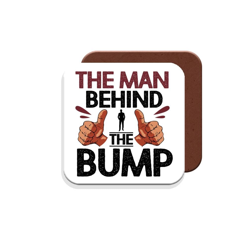 Coaster Gift for Expectant/New Dad - The Man Behind The Bump - Giftset - Made by MUGGZ in The UK