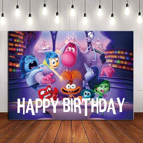 1Pack Set Inside Out Party supplies for kids birthday party decoration (Backdrop)