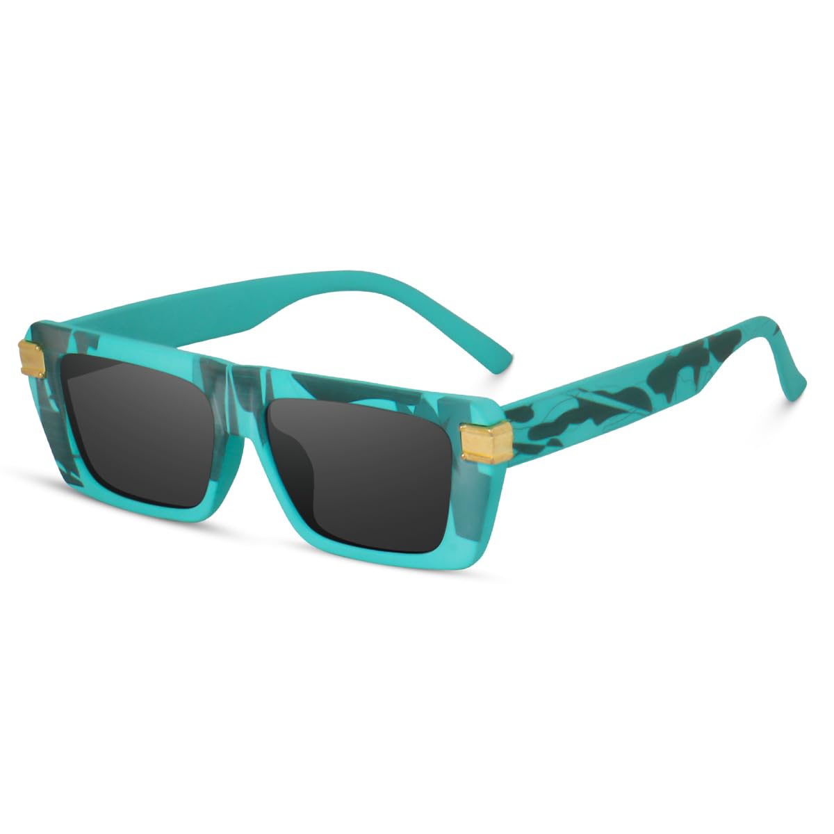 Rectangle Latest and Stylish Trendy fashionable Printed Goggles For Women, Unisex Sunglasses -Green-image-26