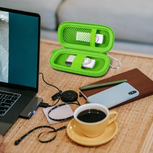 Image of USB Flash Drive Case, SD Card /Thumb Drive /Memory Cards Holder, Bag Only | SDXC /SDHC Storage, Electronic Accessories Organizer for SanDisk / for Samsung, for Students /IT /Office /School /Travel, G-Green