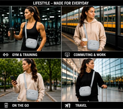 Image of Reebok Womens Crossbody Bags - Lightweight Sling Cell Phone Purse, Quilted Small Crossbody Bags Women