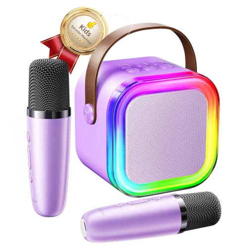 Kinglucky Kids Karaoke Machine with 2 Wireless Mics for...