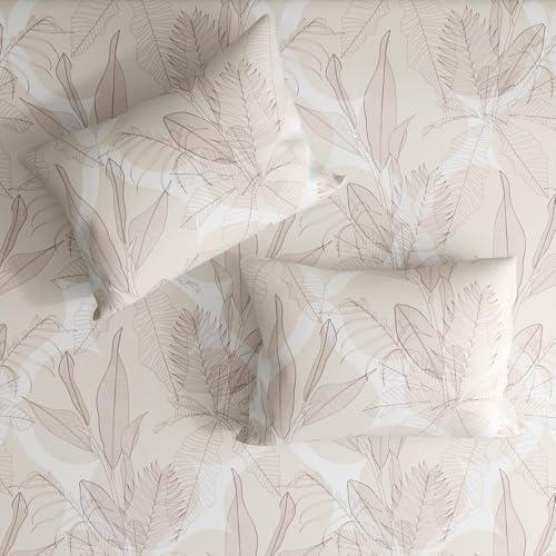 Image of Wakefit Cotton Fitted Bedsheet | 200 TC Elastic Fitted Sheet, King Bed Bedsheet with 2 Pillow Covers | Mekko - 72x72 inches