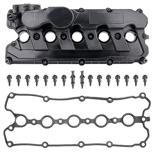 A-Premium Engine Valve Cover with Gasket & Bolts Compatible with Volkswagen Beetle 2006-2010 Golf 2010-2014 2005-2014 Passat 2012-2014 2.5L Gas