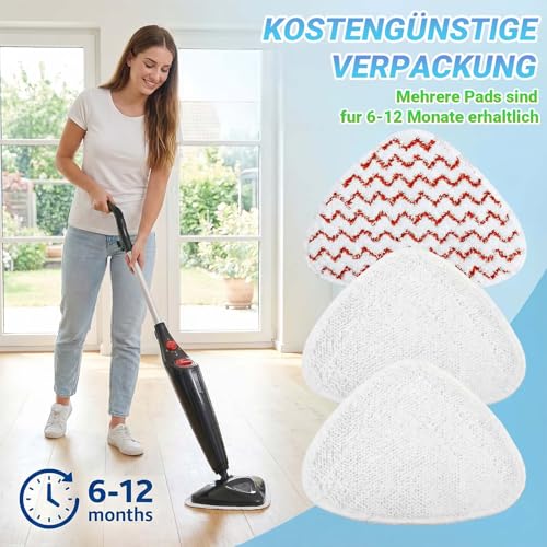 3 Stück für Vileda Steam Plus Dampfreiniger Ersatzbezug, Mikrofaser Ersatzpads für Vileda Steam Plus Dampfreiniger, Waschbar Ersatzbezüge für alle Böden