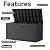 EasyUp 120 Gallon Outdoor Storage Box Waterproof, UV Resistant Resin Deck Box with Hydraulic Rod, Reinforced Stability for Patio, Garden, Rattan Black