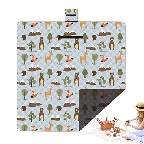 Tapete de piquenique – Cobertor de praia dobrável à prova d'água à prova de areia | Bolsa prática p