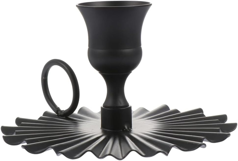 Holder Iron Taper Candlestick Candleholder Metal Pillar Plate Holders Stand Wedding Desktop Cast Decor Fan