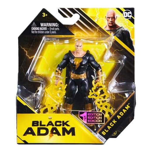 DC Comics Black Adam Movie - Figura de acción articulada coleccionable de 10 cm (Adán negro)