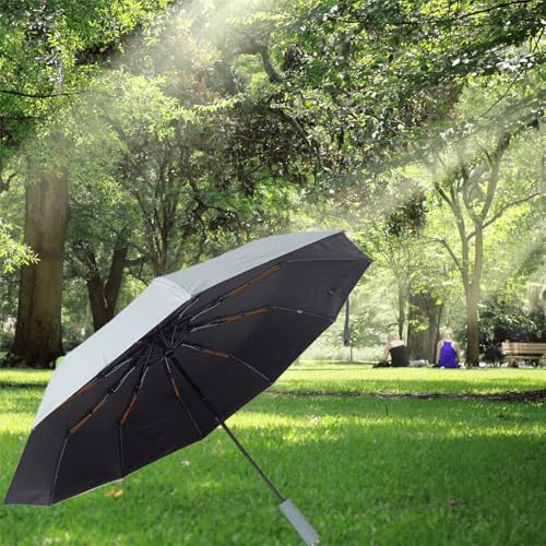 Parapluie pliant automatique premium à 10 baleines renforcées pour tempête