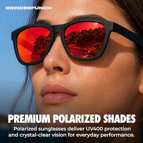 Image of grinderPUNCH Womens Polarized Sunglasses UV400 Protection Classic Retro Driving Sun Glasses Trendy Fashion Shades