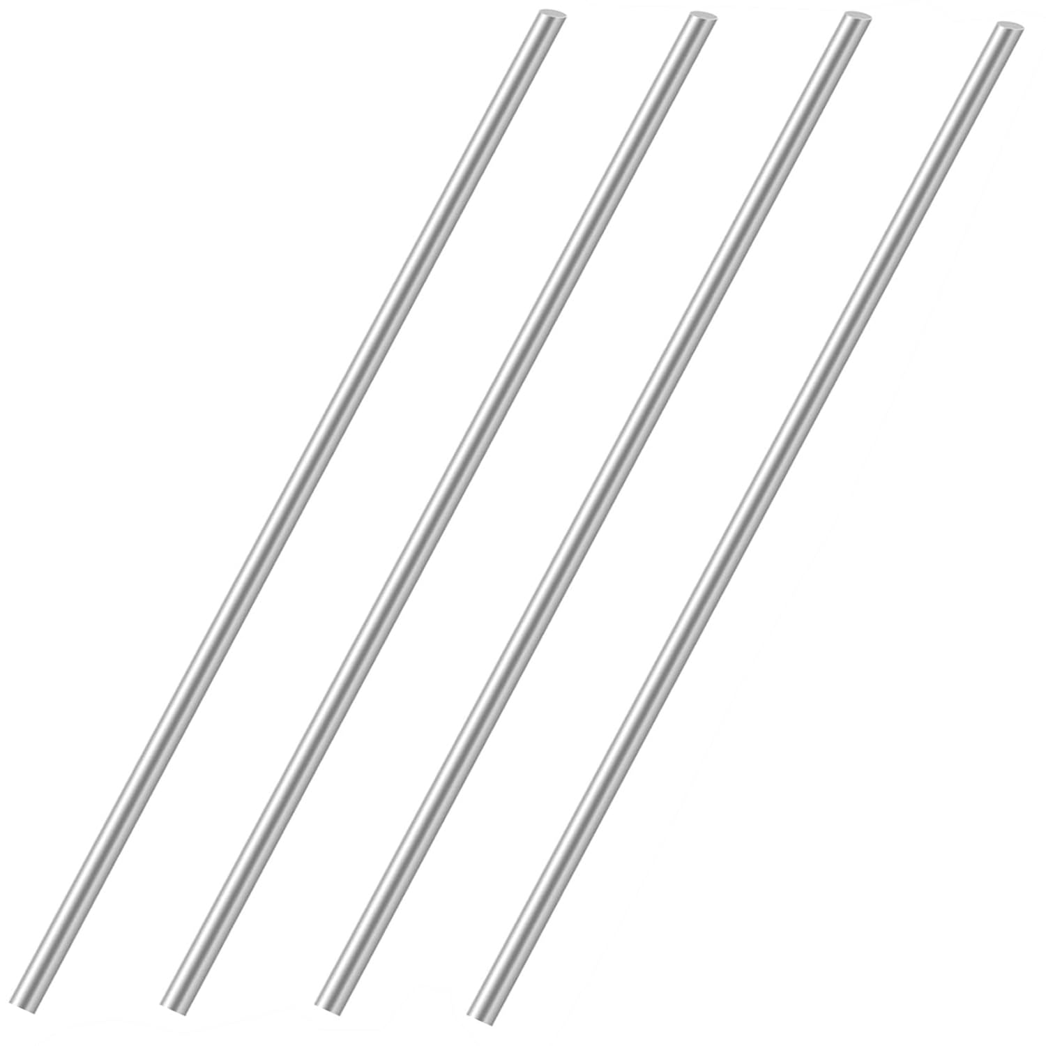 Barre in Acciaio Inox 304 8 mm x 200 mm, 4 Pezzi, Barre Tonde per Fai da Te