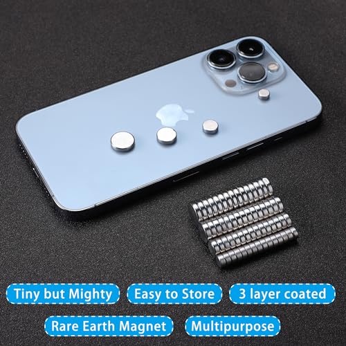 Image of RHINOCATS 120Pcs Small Magnets for Crafts，4 Different Size,Mini Round Magnet,Multi-Use for Fridge,DIY, Office, Hobbies, and Science
