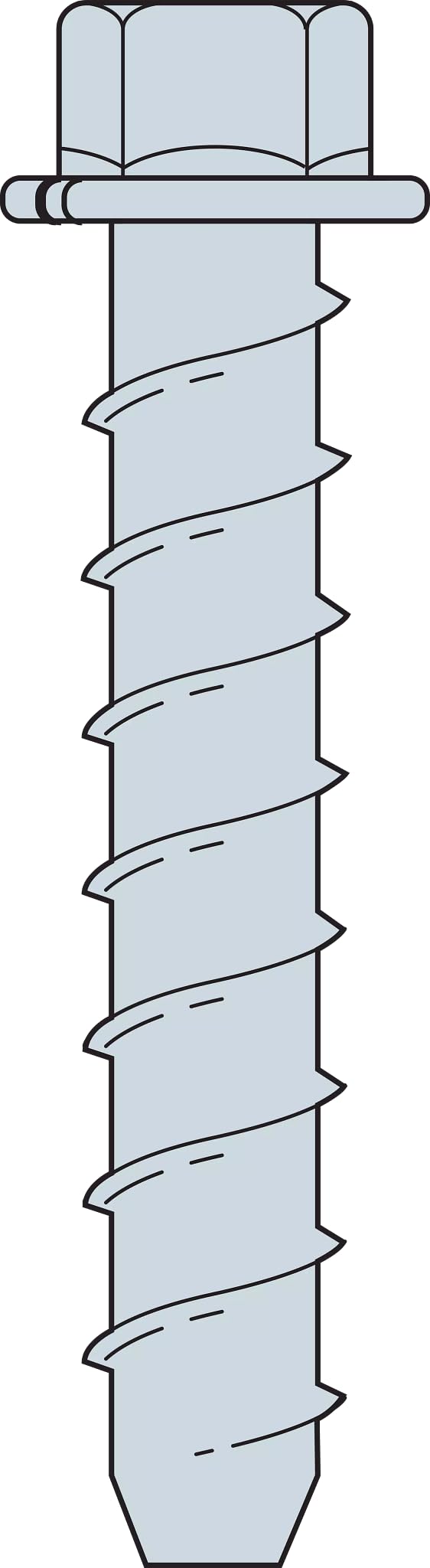 Simpson Strong-Tie THDB62400H 5/8 Inch x 4 Inch, Hex Washer Head, Zinc Plated Titen HD Heavy-Duty Screw Anchor for Concrete, Easy Installation (Pack of 10)