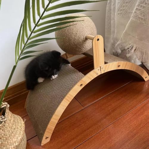 Jouet pour chat pour la santé des griffes avec structure bois stable