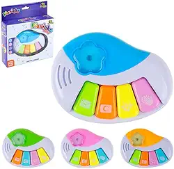 Teclado Musical para Bebe Pianinho Baby Brinquedo Infantil Com Luz e Sons Interativo Linha Premium M5 Armarinhos (Menino)
