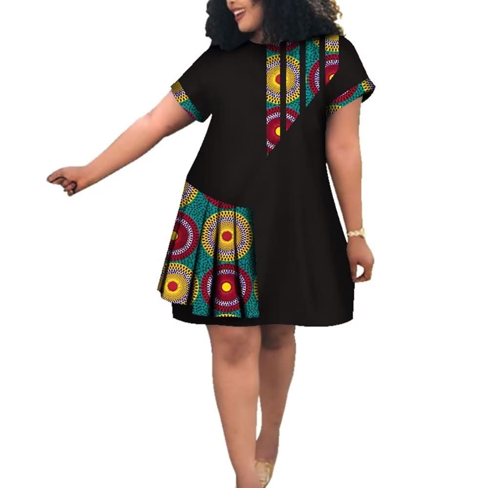 iooiooiAfrican Women's Dress Plus Size Midi Dress Party Dress WY6823