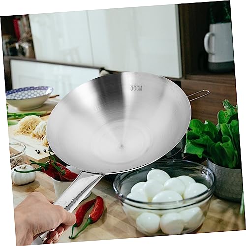 Wok de acero inoxidable MAGICLULU con mango resistente al calor miniatura 5