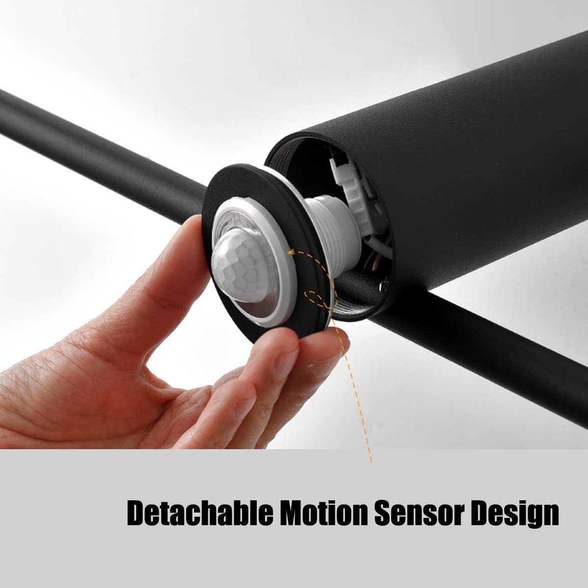Moderne LED Wandleuchte 50cm mit Bewegungsmelder 10W 600lm Spiegelleuchte Badleuchte mit Schalter, weißes Licht 6000K, Bilderbeleuchtung und Wandleuchten
