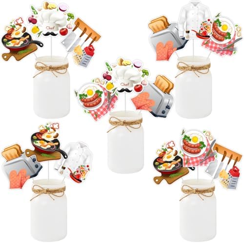 Amazon.com: Sursurprise Chef Party Decorations, 24Pcs Cook Centerpiece ...
