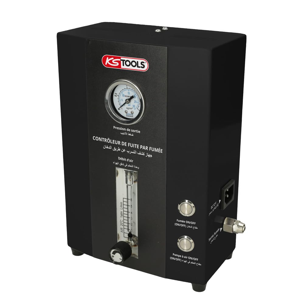 KS TOOLS - 150.1000F - Contrôleur de Fuite par fumée 12 V - pour Tous Types et Tailles de Circuits et conduites - Outillage mécanique Automobile pour Le contrôle d'étanchéïté