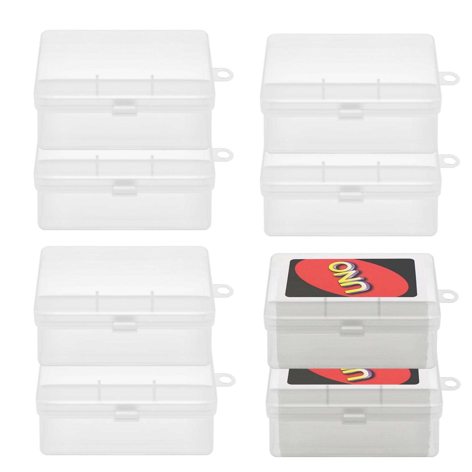 HileapxUNO Card Case Holder for Mattel Game - Holds 112 Pcs for Classic/Dare/Flip/DOS/Flex Deck - Plastic Playing Storage Box (NO Cards)