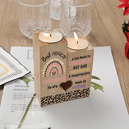 Prstenly Coworker Gifts For Women Candle Holder, To My Coworker Birthday Gift Candlestick, Mothers Day Friendship Appreciation Going Away Farewell Gifts For Coworker Friends Women Work Bestie #TOP3