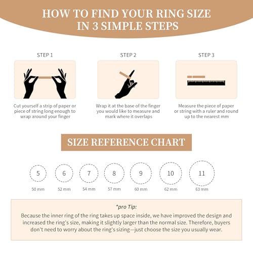 Canboer Gold Interlocked Stackable Rings for Women Non Tarnish,Dainty 4 Rings Stack Set Trendy 14K Gold Plated CZ Statement Ring,Fashion Multi-Link Chunky Connected Bands Stacking Rings size 4 by Canboer - Used condition - Image 7