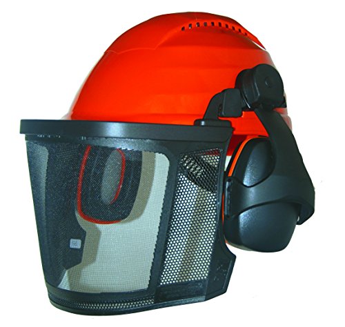 EHNA - Casque Forestier Professionnel Rockman - Tronçonnage & Débroussaillage - Comprend Casque Protection, Casque Anti Bruit 26dB, Visière De Protection Grillagée - Fabriqué En Allemagne