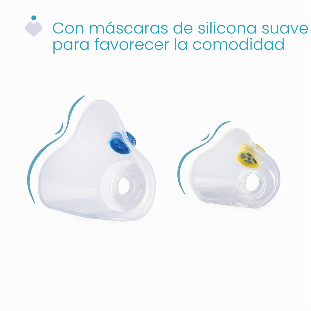 Chicco Easy Breath Family, aerosol de pistón para bebés, niños y adultos, aerosol portátil, ultracompacto, con dos mascarillas suaves y ergonómicas, con boquilla y horquilla nasal, 0 meses+