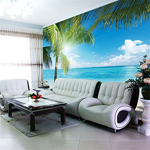 3D Wallpaper Southeast Asia Seaside Sunshine Landscape Wall Murals, Ocean Theme Living Room Hotel Wall Paper Decor, Wall Stickers Durable And Waterproof（78.7"W X 55.2"H） #TOP2