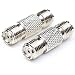 ANHAN Mini UHF Female to Mini UHF Female SO-239 Adapter Mini-UHF Female to Female Coupler Straight coaxial Connector RF Coax Adapter for Amateur Radio Citizens Band Radio Marine VHF Radio 2Packs