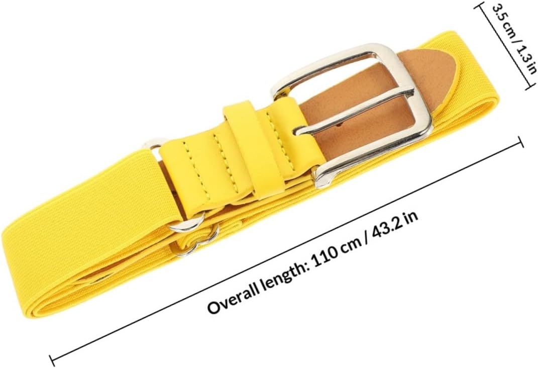 Baseball Belt and Softball Belt Elastic Stretch Pu Adjustable Sports Waistband for Men Women Youth Outdoor Team Sports Random Color