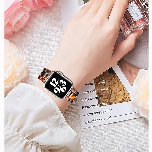 Image of Bestig Resin Band Compatible with Apple Watch Bands for Women 49mm 46mm 45mm 44mm 42mm(Series 1 2 3), Lightweight Waterproof Strap for iWatch Series 11 10 9 8 7 6 5 4 3 2 1 SE Ultra Men