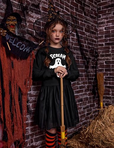 Image of Arshiner Girls Crop Tops Kids Long Sleeve Pullover Sweatshirts Girls Cropped Crewneck Sweatshirt for Teen Girl