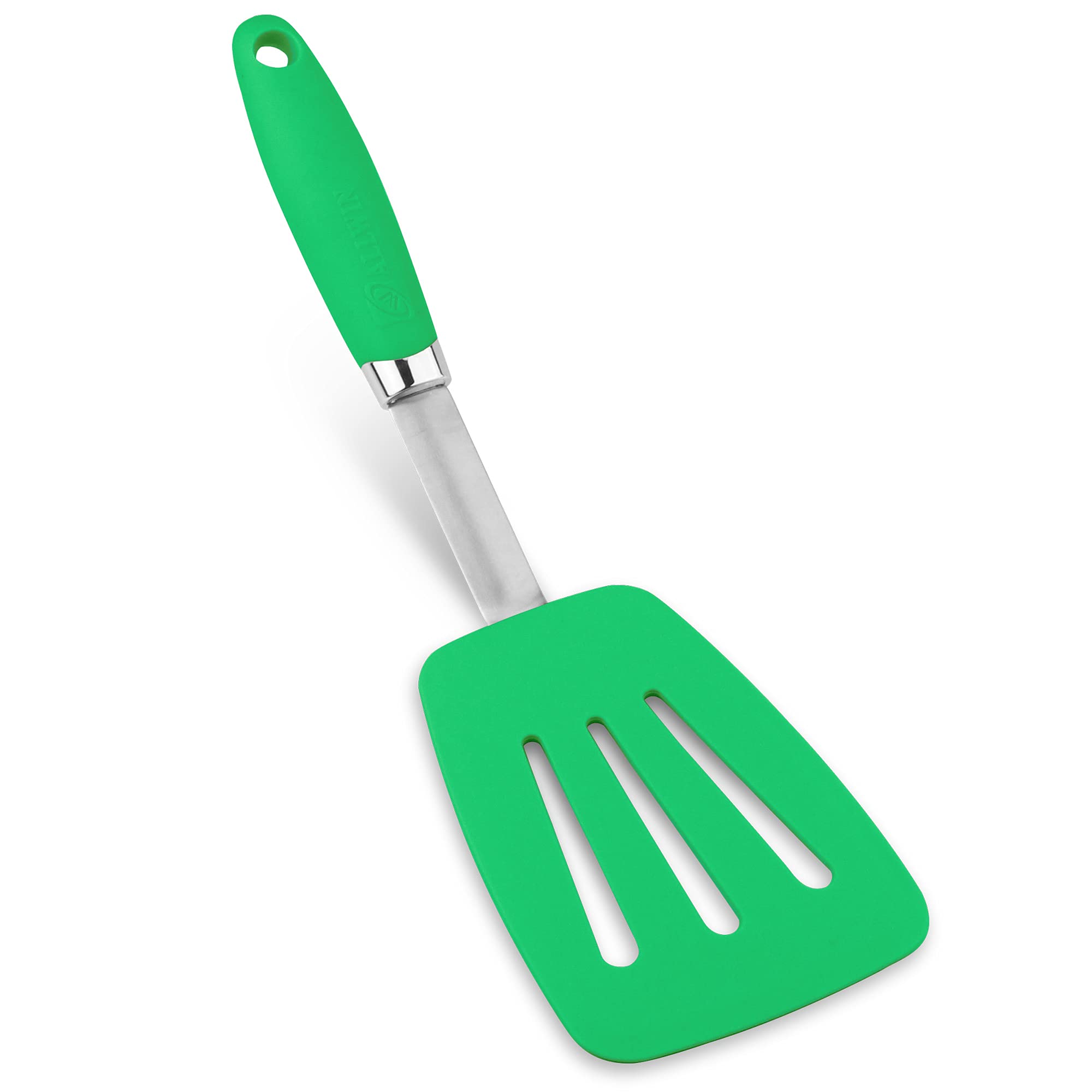 Set di spatole in silicone, igieniche, resistenti al calore, antiaderenti, flessibili in silicone, verde erba