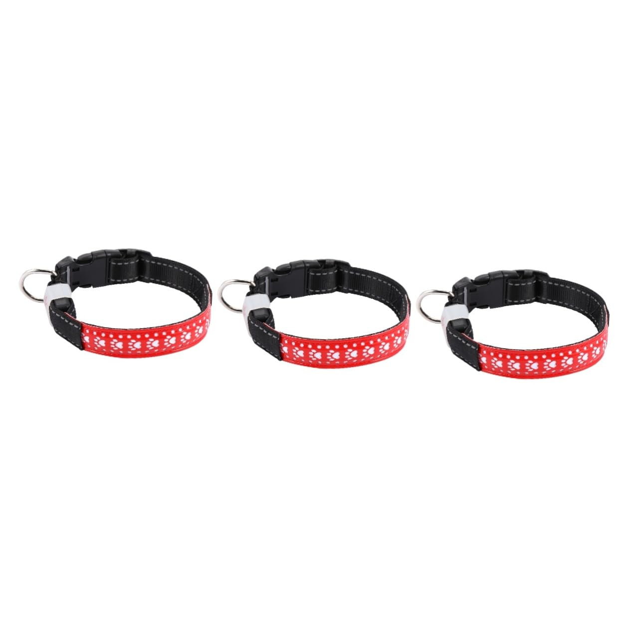 BESPORTBLE 3pièces Collier Lumineux LED pour Chien Collier PU pour Animaux Accessoire Rechargeable Design Élégant Et Visible